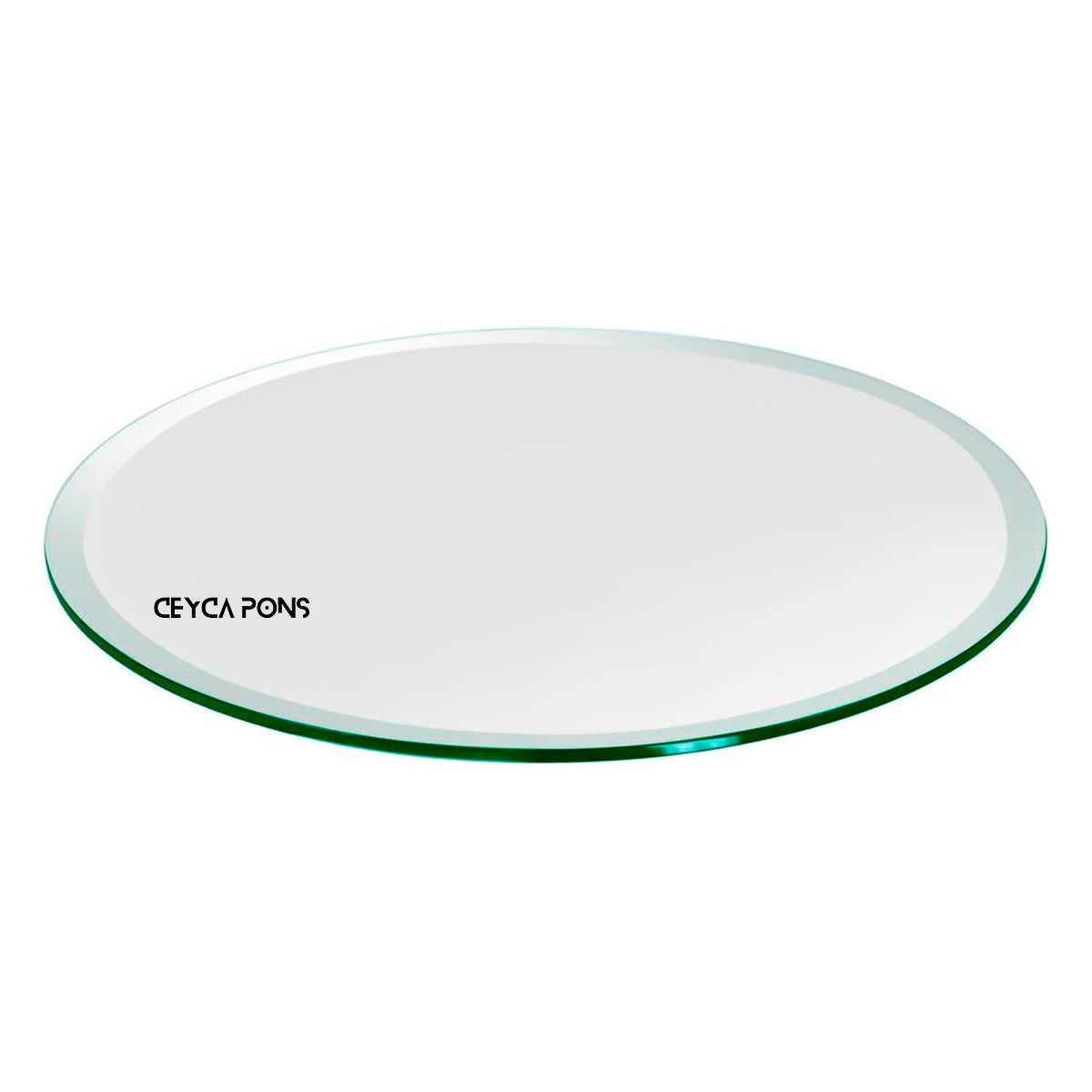 Cubierta Circular Vidrio Claro Templado 100cm Diámetro de Ceyca Pons, vidrio resistente y transparente para protección.