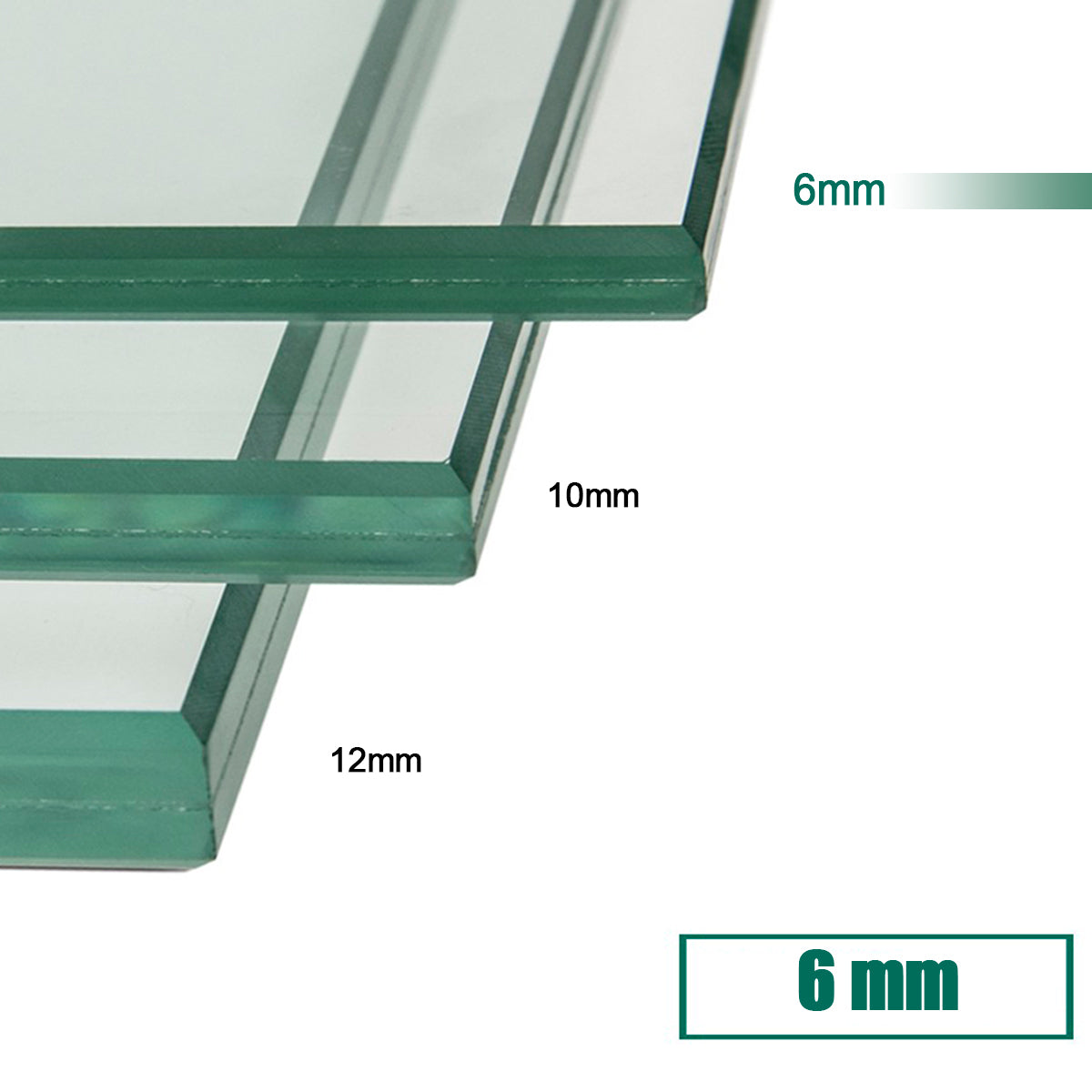 Cubierta Rectangular Vidrio Claro Templado 60x40cm