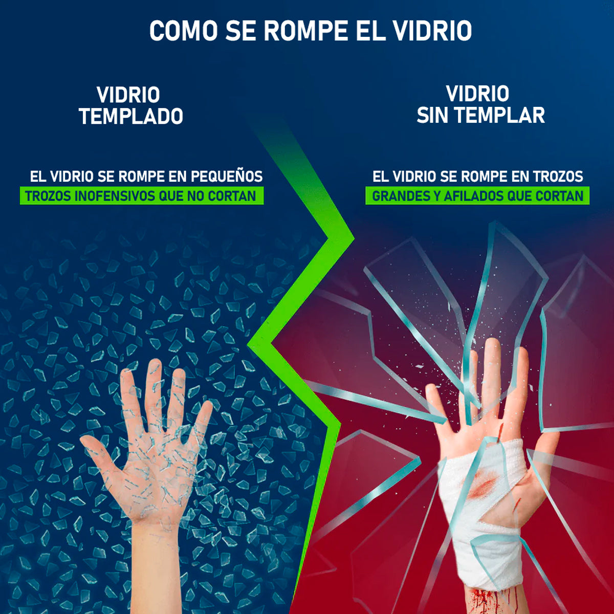 CEYCAPONS Vidrio Templado Rectangular Pintado Negro Absoluto 110x60cm