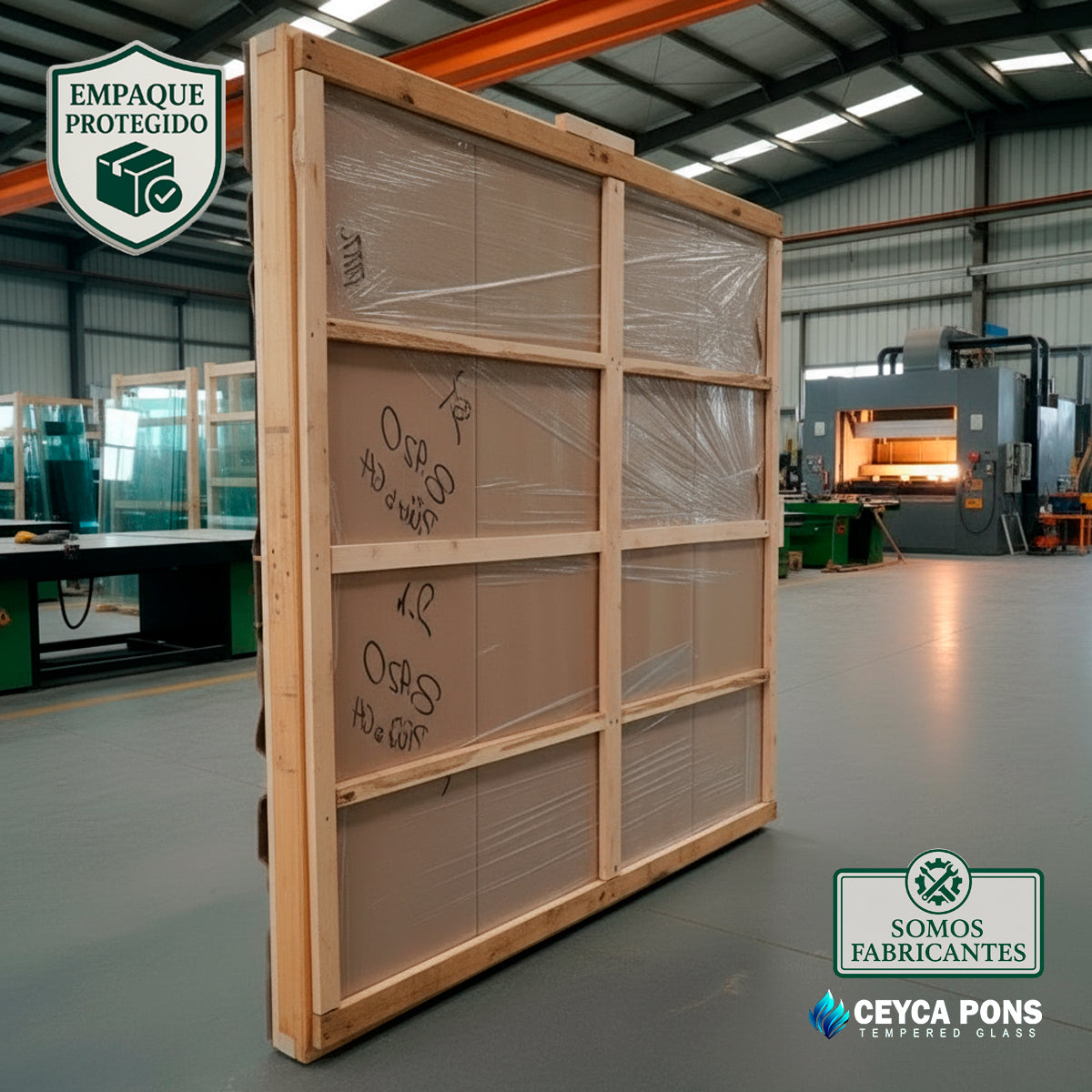 CEYCAPONS Cubierta Rectangular Vidrio Claro Templado 240x100cm