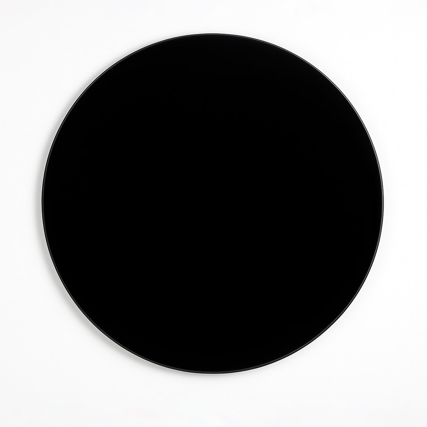Cubierta Circular Vidrio Templado Negro Absoluto 140cm Diámetro