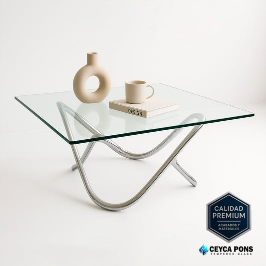 Cubierta Cuadrada Vidrio Templado Claro 60x60cm