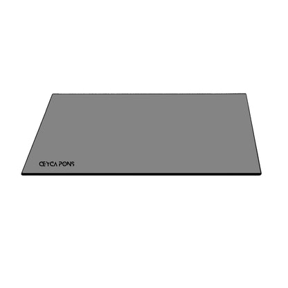 Cubierta Rectangular Vidrio Ahumado Templado 48x34cm