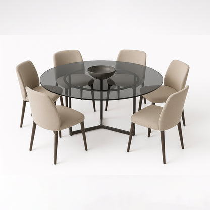 Cubierta Circular Vidrio Ahumado Templado 140cm Diámetro