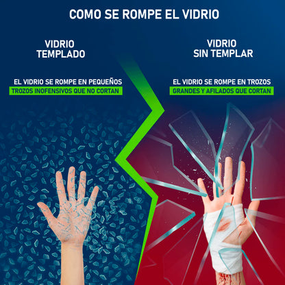 CEYCAPONS Vidrio Templado Rectangular Pintado Negro Absoluto 110x60cm