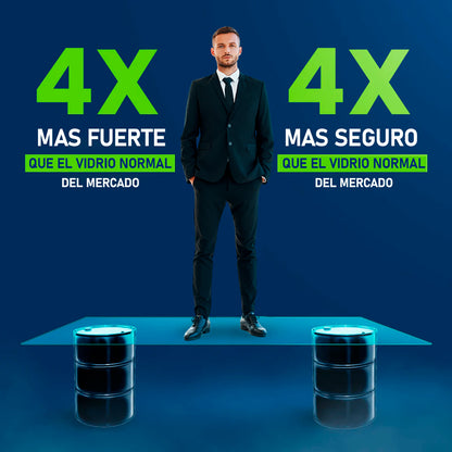 CEYCAPONS Cubierta Rectangular Vidrio Claro Templado 240x130cm