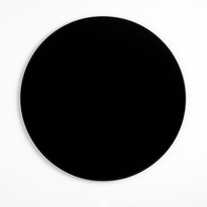 Cubierta Circular Vidrio Templado Negro Absoluto 140cm Diámetro