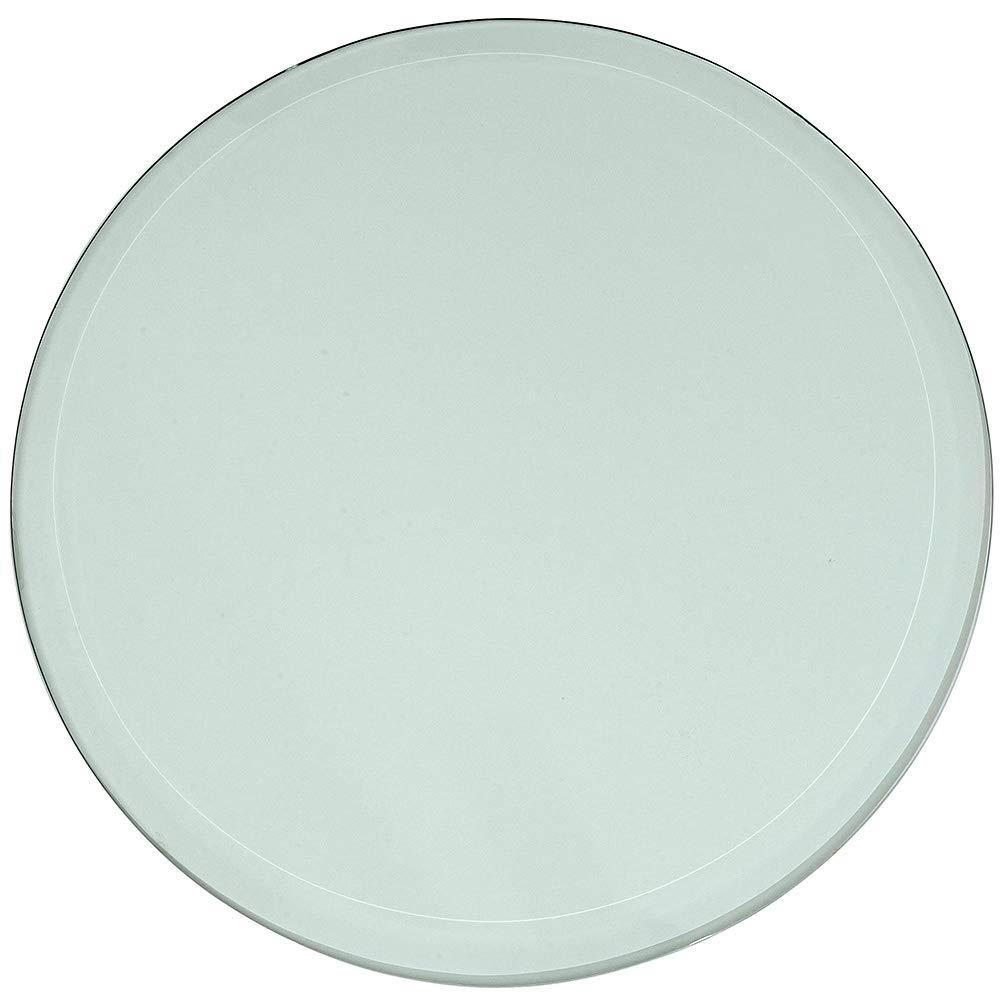 Cubierta Circular Vidrio Claro Templado 100cm Diámetro con borde biselado para protección y estilo elegante.