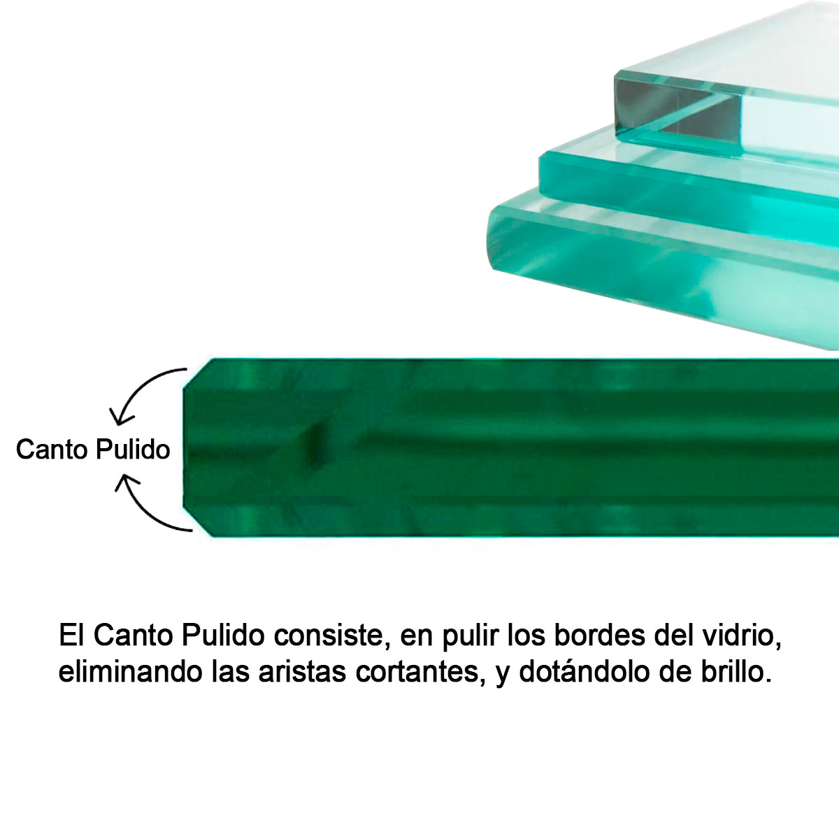 Cubierta Circular Vidrio Claro Templado 100cm Diámetro con canto pulido para bordes seguros y brillo superior.