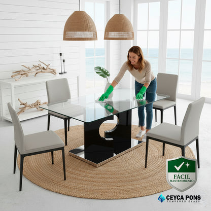 CEYCAPONS Cubierta Rectangular Vidrio Claro Templado 103x80cm