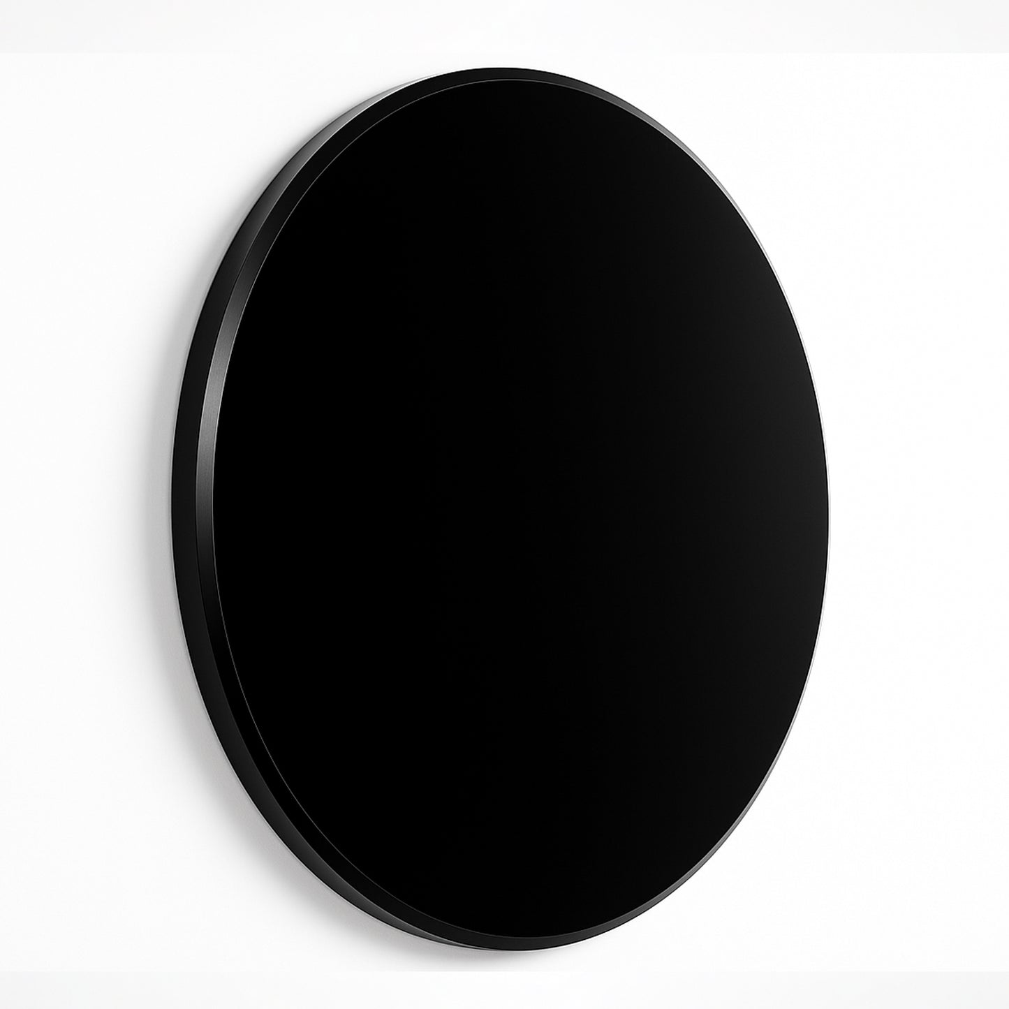 Cubierta Circular Vidrio Templado Negro Absoluto 140cm Diámetro